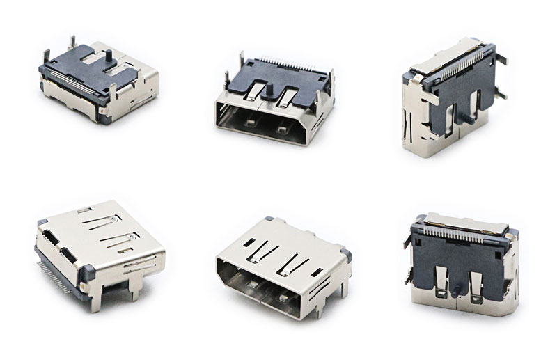 DP 20P 母頭 SMT 外殼鍍鎳 無(wú)卷邊