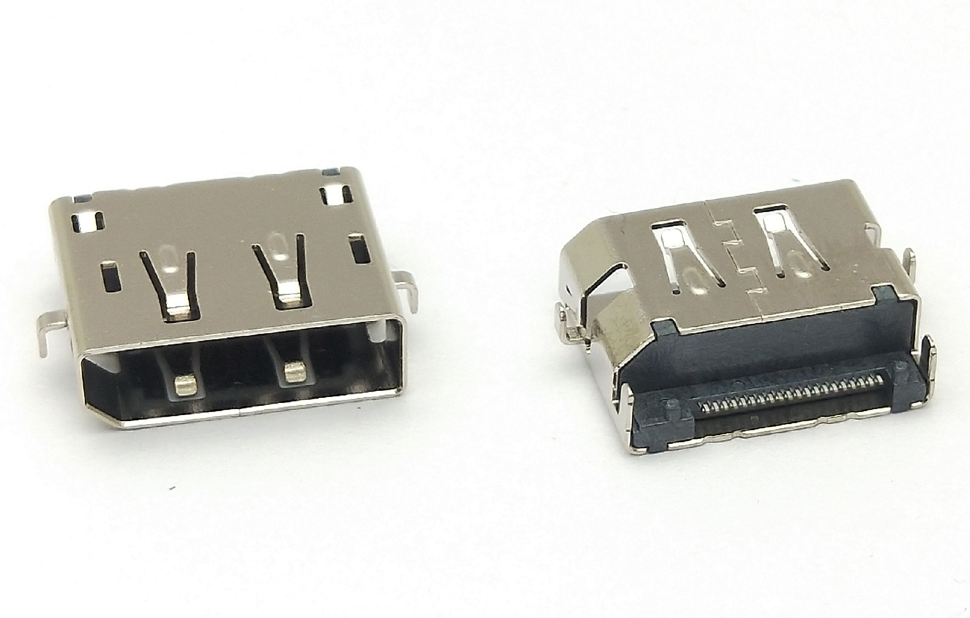 Display Port  母頭  SMT  沉板式  無(wú)翻邊，1.2 PCB 置中